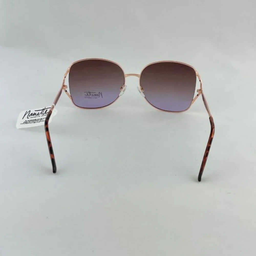 Nanette Sunglasses Rose Gold Purple Tortoise